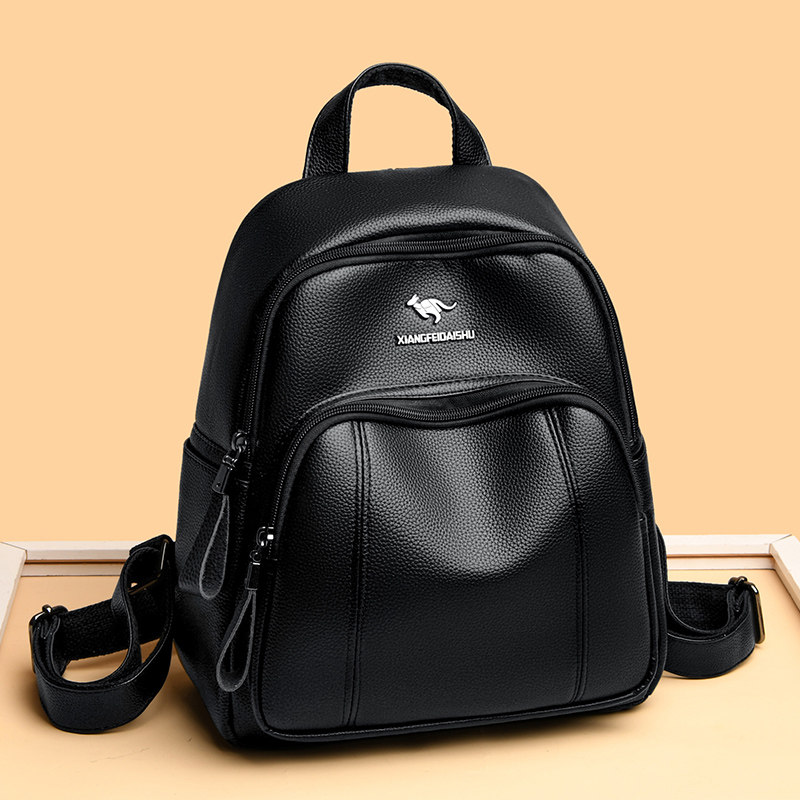 品牌正品双肩包女真皮2025新款中年女士牛皮软皮背包大容量送妈妈