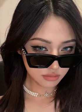 黑色显瘦太阳镜防紫外线高级感