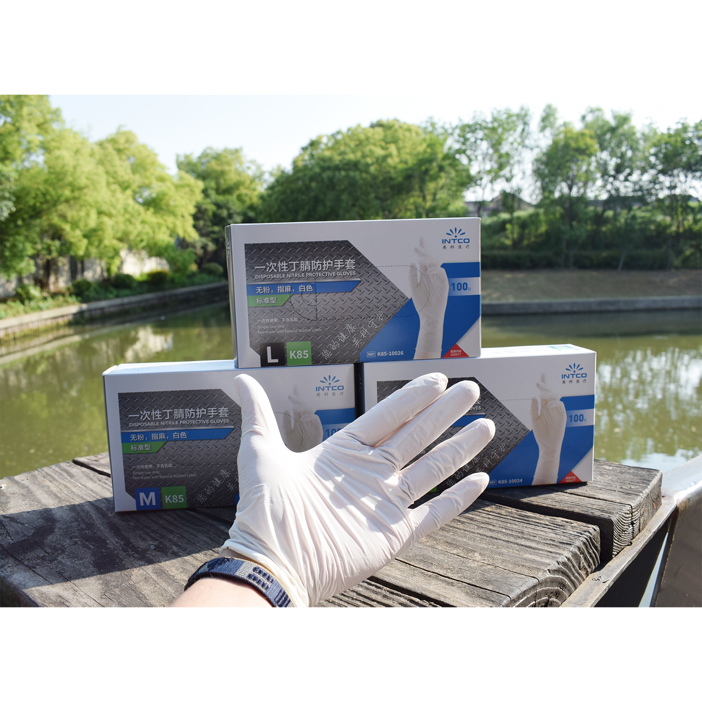 白色丁腈手套英科一次性