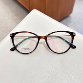 猫眼时尚 百搭玳瑁近视眼镜框架女潮男可配有度数变色