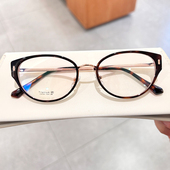 大框玳瑁色近视眼镜框架女潮男可配有度数变色