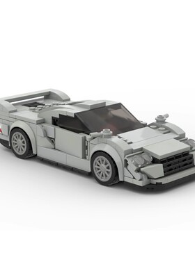 MOC积木国产积木 48503 梅赛德斯-奔驰CLK GTR v2 模型八格车