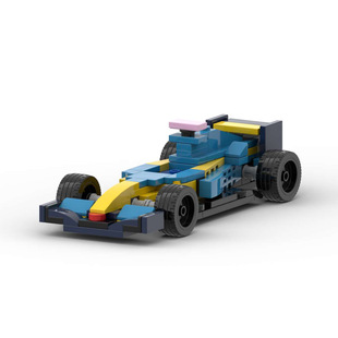 F1赛车拼插玩具模型礼物 国产积木MOC 63660 雷诺 R25积木拼装