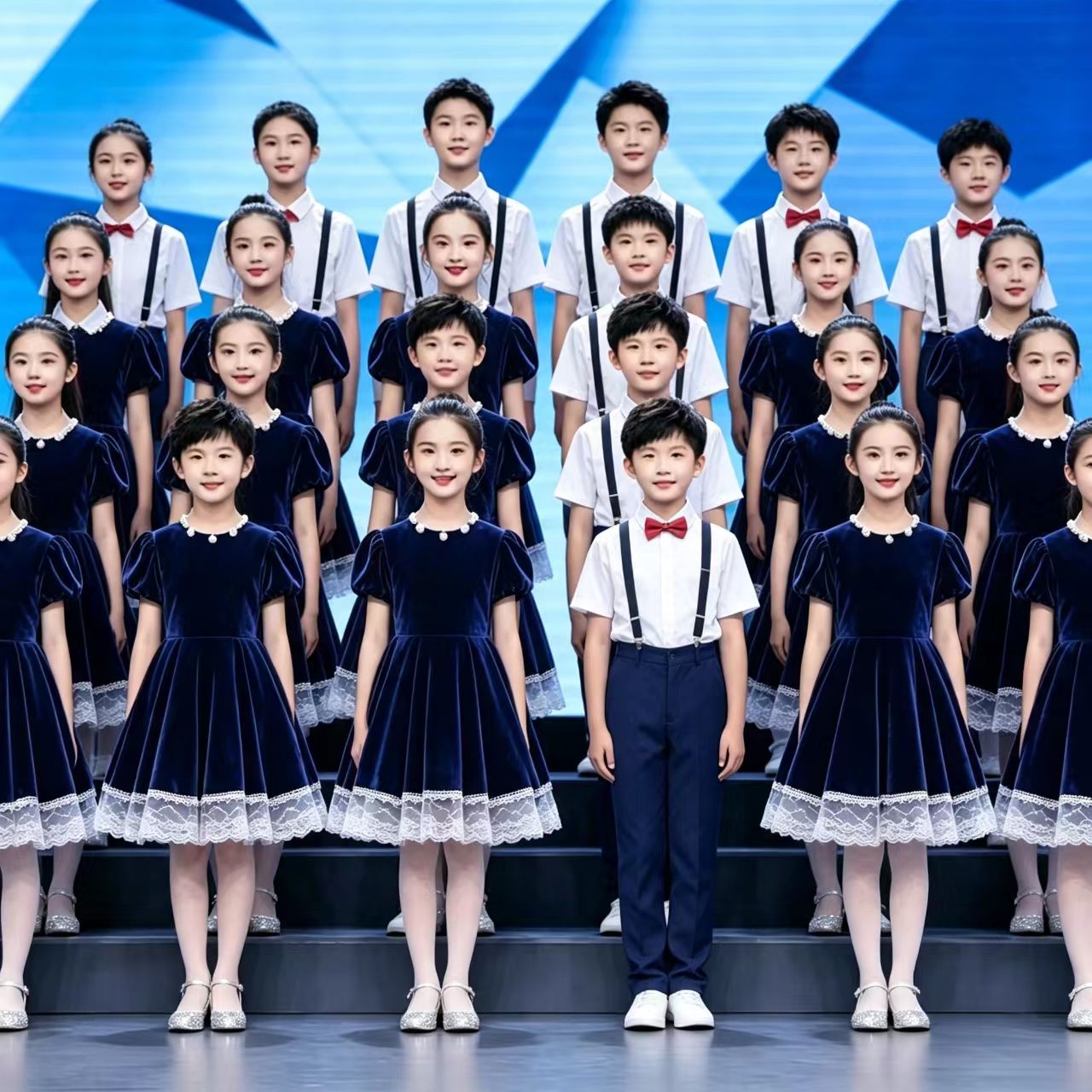 儿童合唱服男女童中小学生红歌运动会表演国庆元旦诗歌朗诵演出服