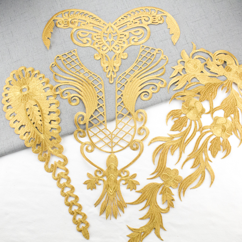 DIY金银花纹古装祥云多款式布贴