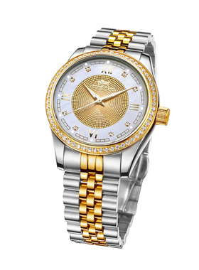 尼诺里拉男士女士机械手表情侣对表镀金情侣表对表11015