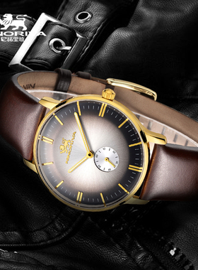 时尚潮流男士手表石英表皮带防水全自动男表腕表正品名表11025