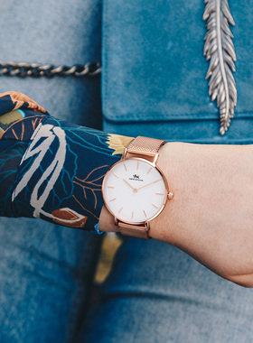 正品专柜女士手表防水时尚女2018新款情侣款男士表女表手dw男表男