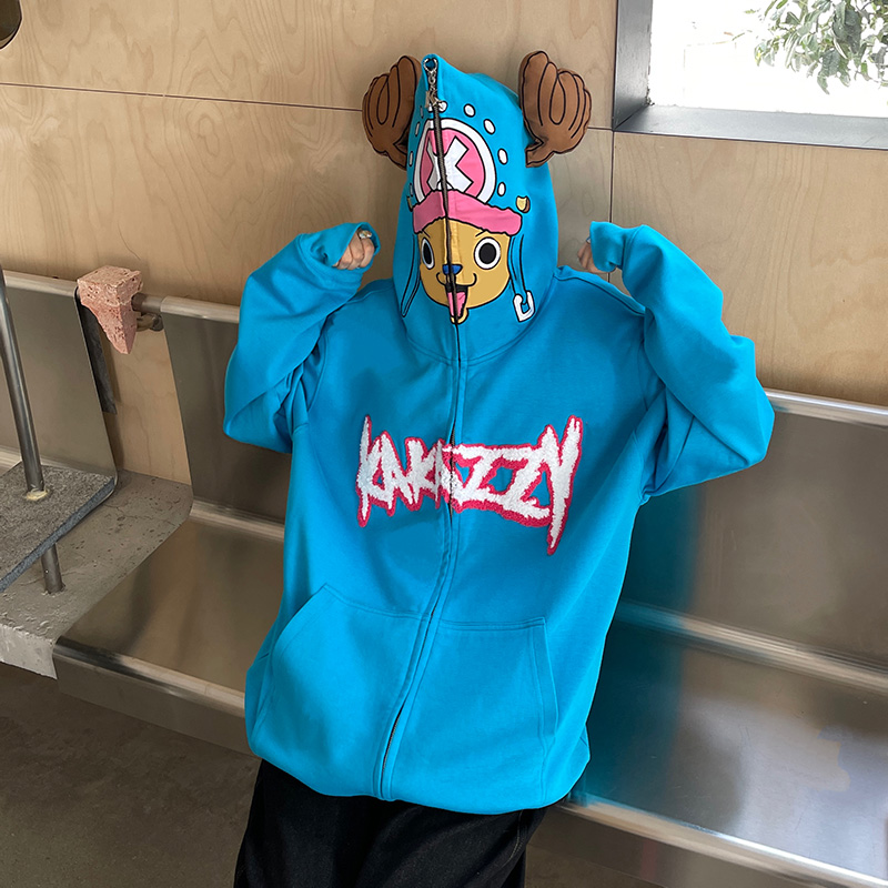 KAKAZZY嘻哈拉链连帽卫衣