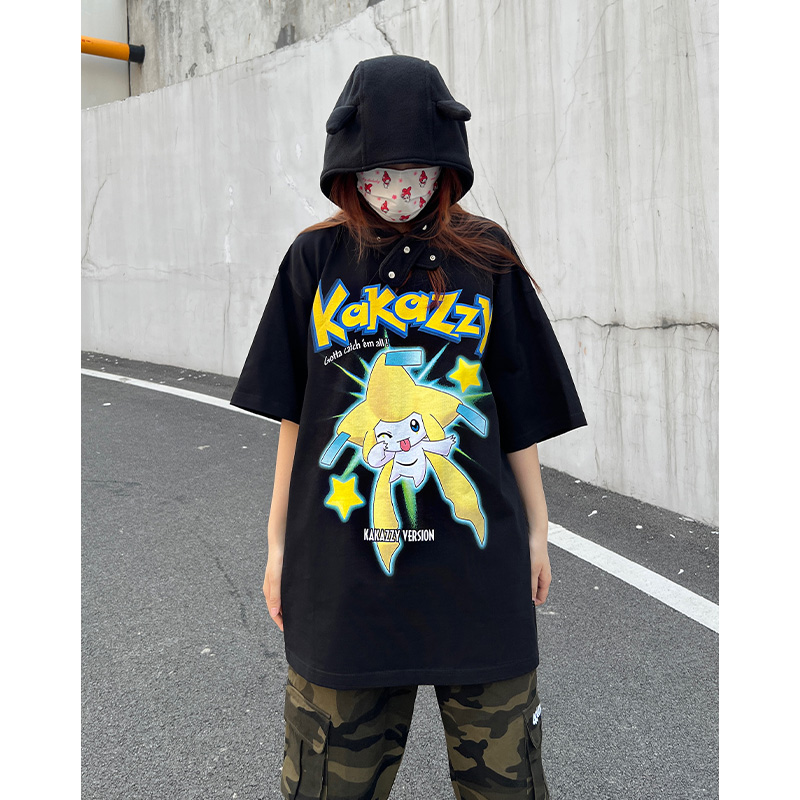 短袖半袖T恤KAKAZZY嘻哈