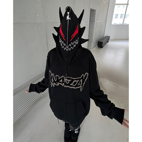 KAKAZZY嘻哈拉链连帽卫衣