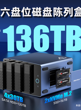 ACASIS多盘硬盘阵列柜HHD/SSD存储系统移动硬盘盒RAID磁盘阵列盒