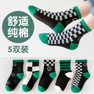 儿童袜子春秋纯棉薄款男童袜子秋冬款棉袜青少年中筒袜韩版潮袜