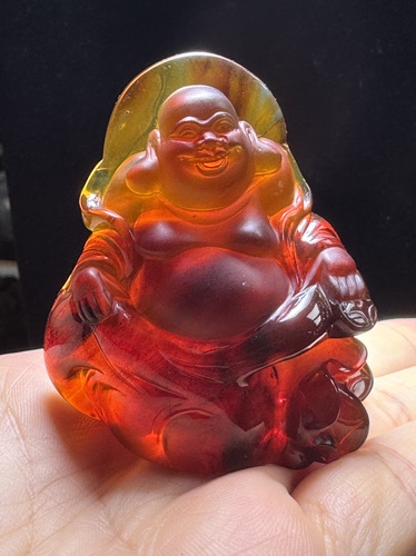缅甸琥珀棕血佛公21.5