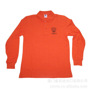 长袖Polo衫定制 翻领T恤定做 公司秋冬制服 印字 工作服 绣LOGO
