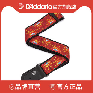达达里奥蓝色头巾图案编织民谣吉他电吉他背带50G03