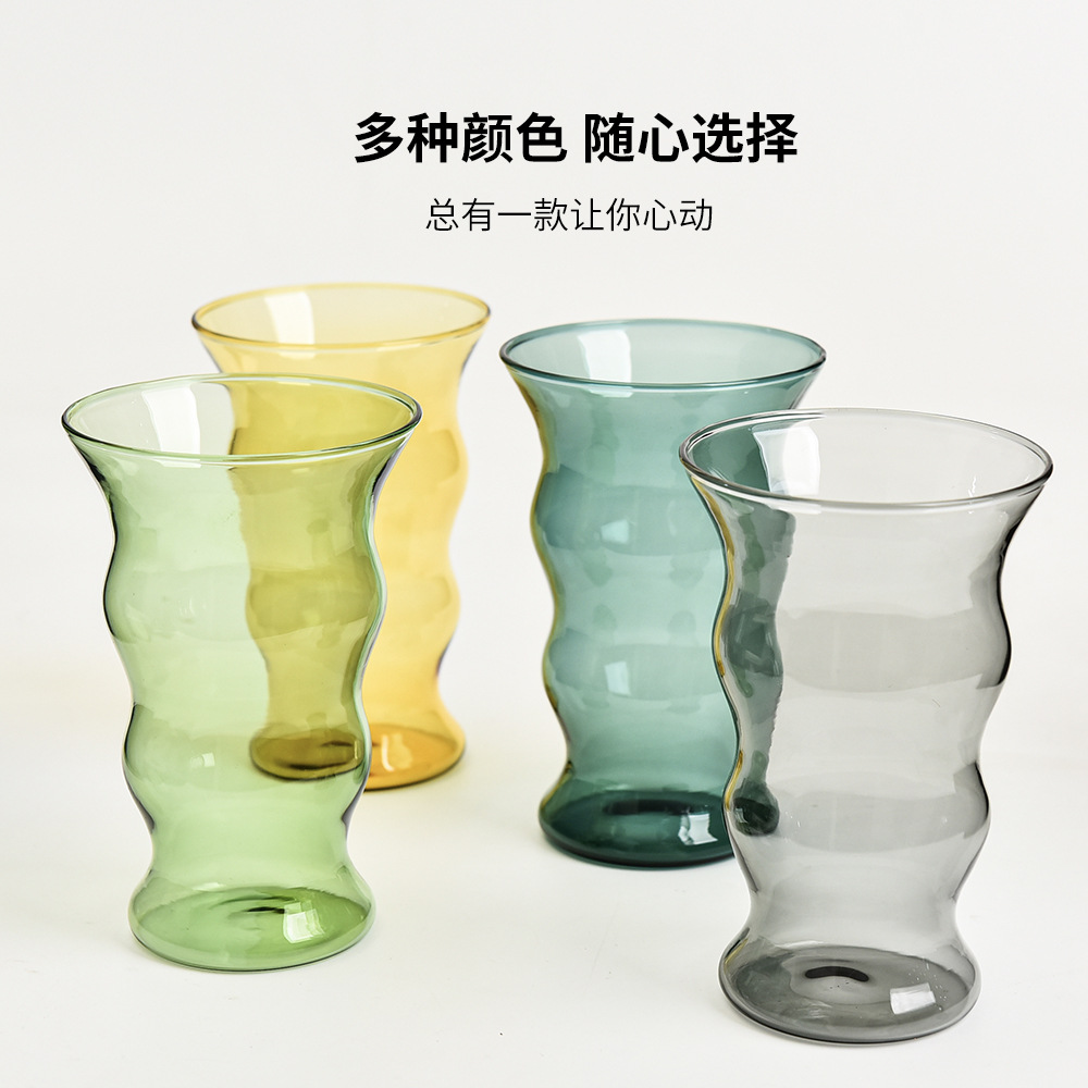 高颜值耐冷热彩色玻璃杯