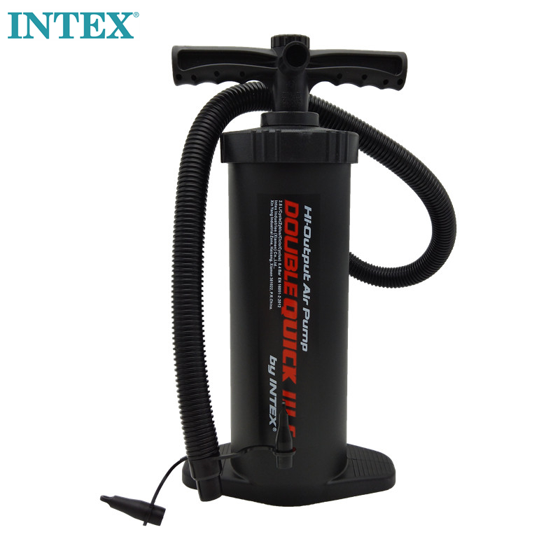 INTEX快速手动打气筒耐用水池游泳圈帐篷游泳圈床垫充抽泵两用型
