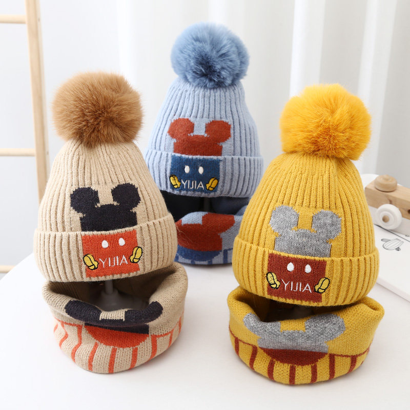 儿童帽子秋冬韩版可爱男女孩针织帽围脖套装保暖冬帽宝宝毛线帽潮,童装/婴儿装/亲子装,帽子,淘宝优惠券,粉丝福利购,淘宝优惠卷