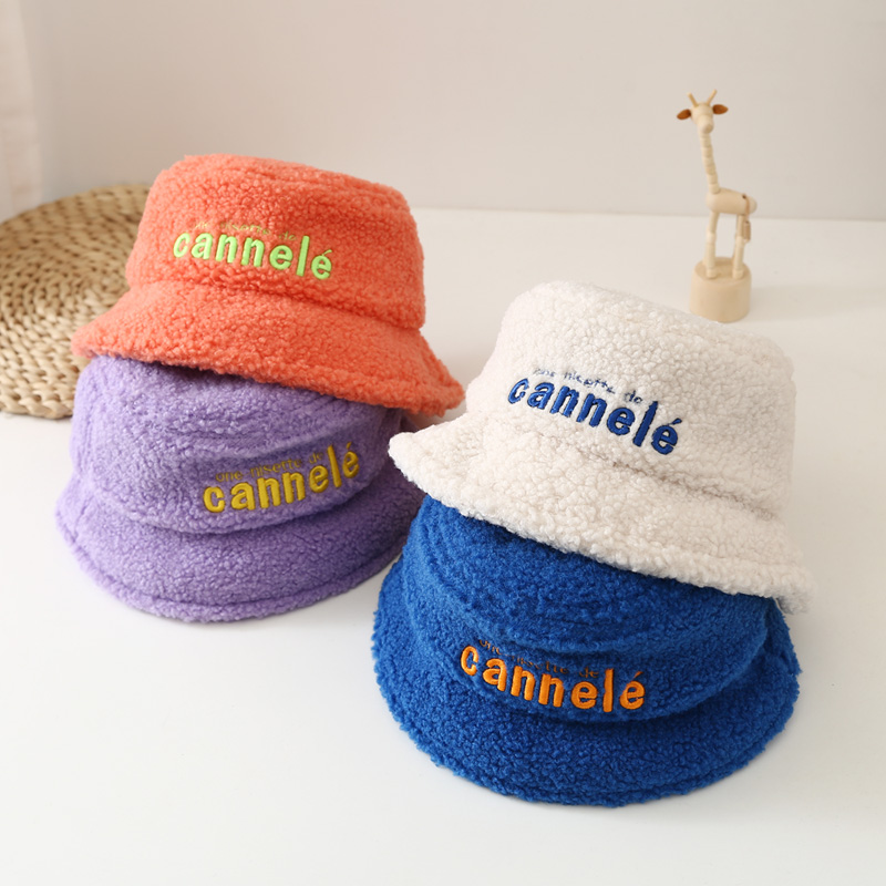 儿童渔夫帽秋冬羊羔绒宝宝女童