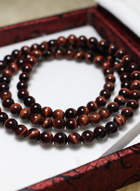 天然红虎眼石手链男女款多圈手串送男女友闺蜜生日礼物开运吉祥物