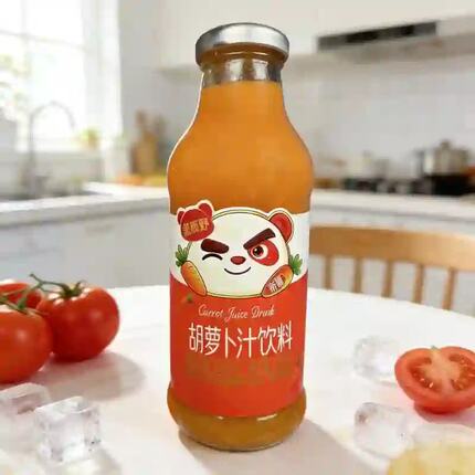 新疆胡萝卜汁饮料羞而野420ml/瓶低脂果蔬菜汁饮料果汁饮品