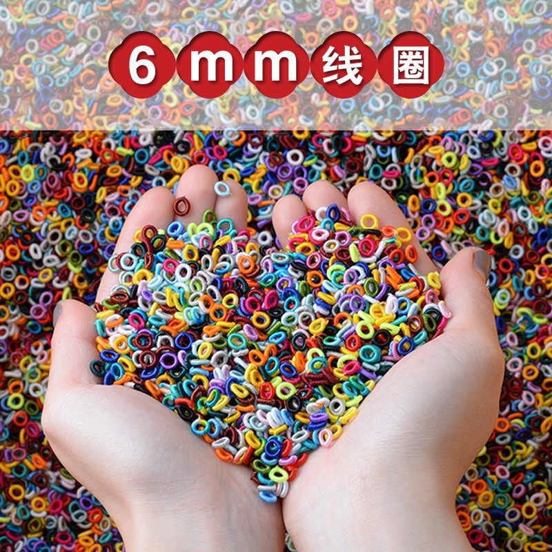 6mm线圈diy手链配件材料彩色菠萝结线圈红绳手工手绳编绳环配饰