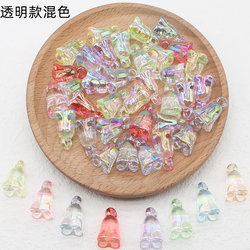 14*20mm亚克力透明铃铛吊挂件DIY手机绳车挂钥匙扣配件