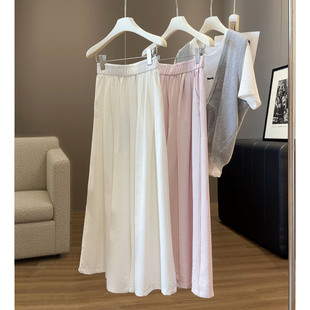 裤 纯色垂感长裤 裙女夏季 遮胯高腰显瘦a字阔腿裤 2026新款 休闲时尚