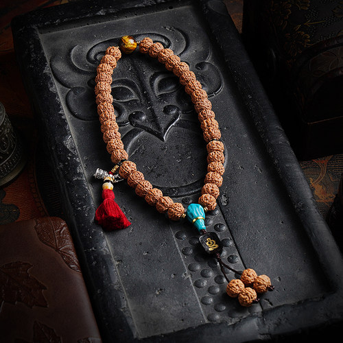 小金刚菩提手串树王五瓣双龙纹