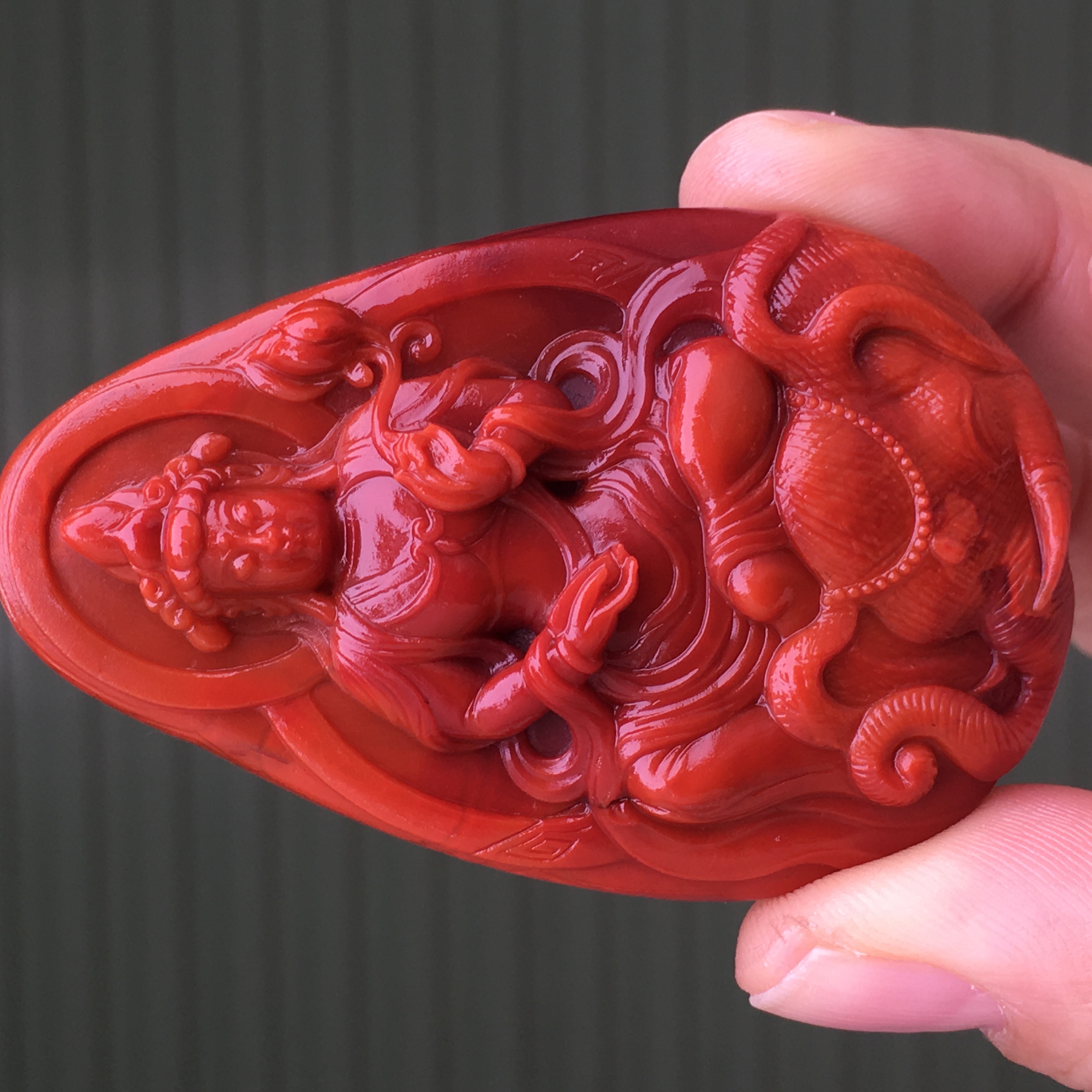 南红玛瑙吊坠挂件男女项链送证书瓦西料柿子红观音雕刻配饰