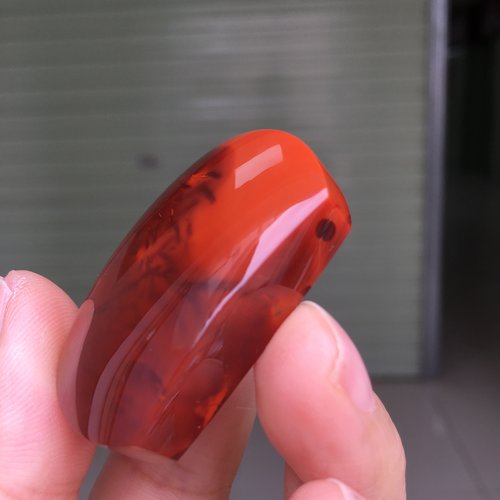 南红玛瑙天然川料南红玛瑙满色满肉柿子红桶珠手串圆珠手链包浆