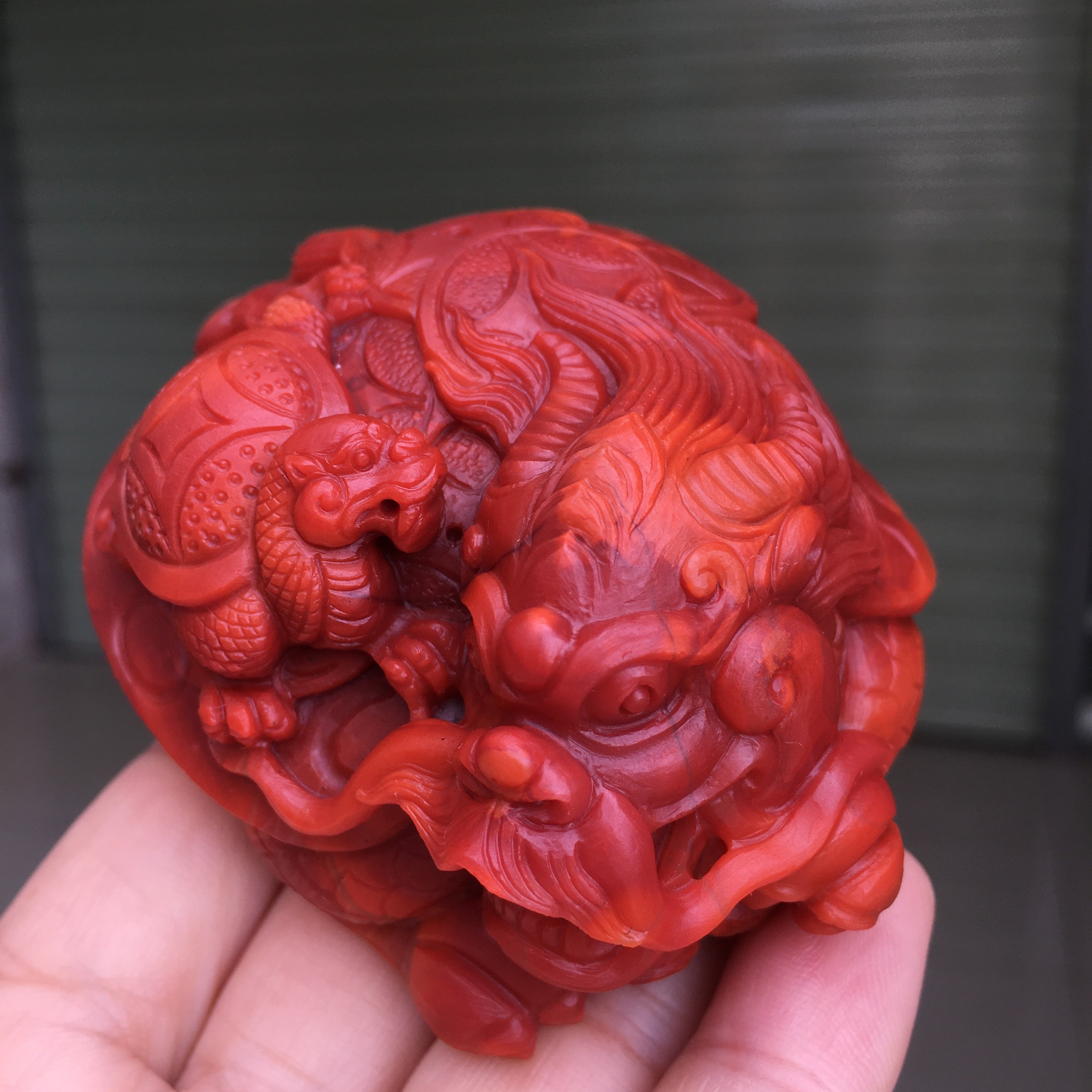 天然南红玛瑙原矿龙龟吊坠项链锁骨链瓦西料柿子红项链