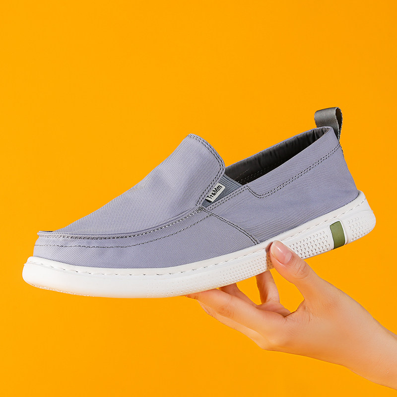tt&mm/汤姆斯男鞋2024夏季新款帆布鞋懒人软底休闲透气老北京布鞋