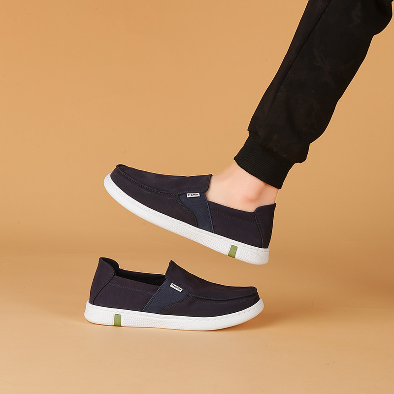 tt&mm/汤姆斯男鞋2024夏季新款一脚蹬老北京布鞋软底休闲帆布鞋男