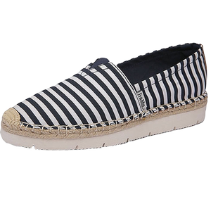 Tt&Mm/汤姆斯女鞋夏季薄款休闲鞋透气帆布鞋百搭一脚蹬厚底渔夫鞋