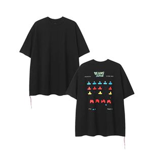 BEAMS JAPAN 26SS 日系京都限定宽松男女纯棉红绳短袖T恤上衣情侣