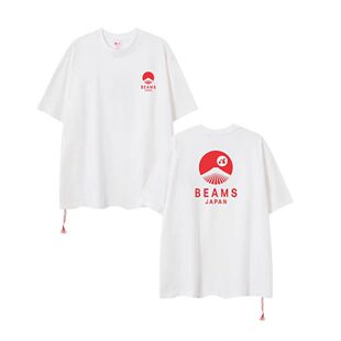 BEAMS JAPAN 日本制限定 红绳短袖男女情侣T恤潮 定番富士山图案