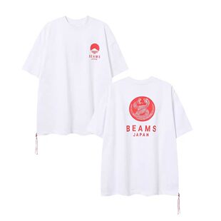 【现货】BEAMS Japan 26SS 日系京都限定宽松男女纯棉红绳短袖T恤