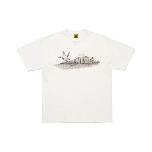 HUMAN MADE FW26系列 水彩鸭子心形logo图案休闲短袖T恤 男女同款
