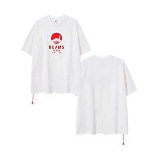 BEAMS JAPAN ORIGINAL PRINT 日系红绳卡通小鸭子印花宽松短袖T恤