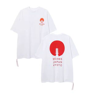 四季出品国仓BEAMS JAPAN日本制红绳重磅宽松休闲纯棉短袖T恤SIJI