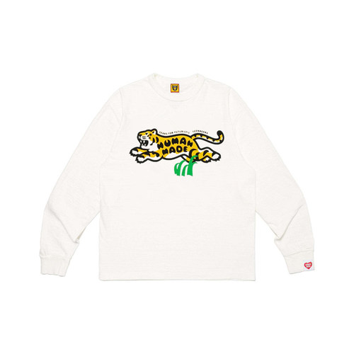 HUMAN MADE FW26 秋冬系 老虎印花休闲圆领套头长袖T恤 男款