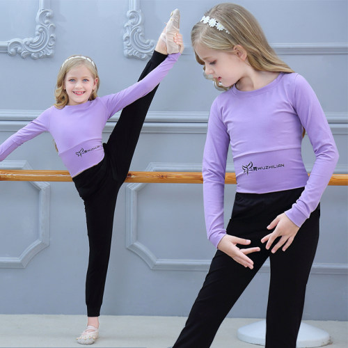 长袖套装春秋衣服女童分体拉丁舞