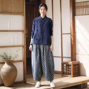 加绒马甲女款秋冬新款国风复古盘扣宽松加厚保暖外穿棉麻背心外套