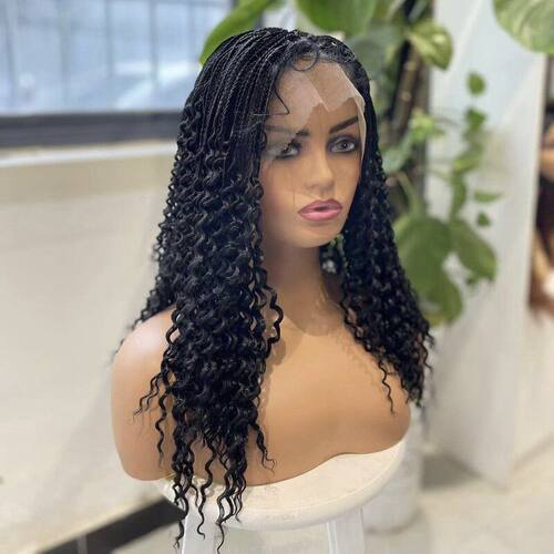 非洲脏辫全头套4*4前额蕾丝 钩针发头套长卷发Wave Lace WIGS