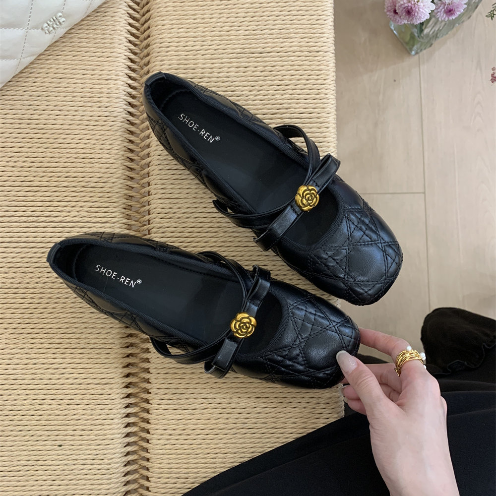 内增高山茶花玛丽珍鞋女春2026年新款小香风菱格纹软面浅口鞋单鞋,女鞋,玛丽珍鞋,淘宝优惠券,粉丝福利购,淘宝优惠卷