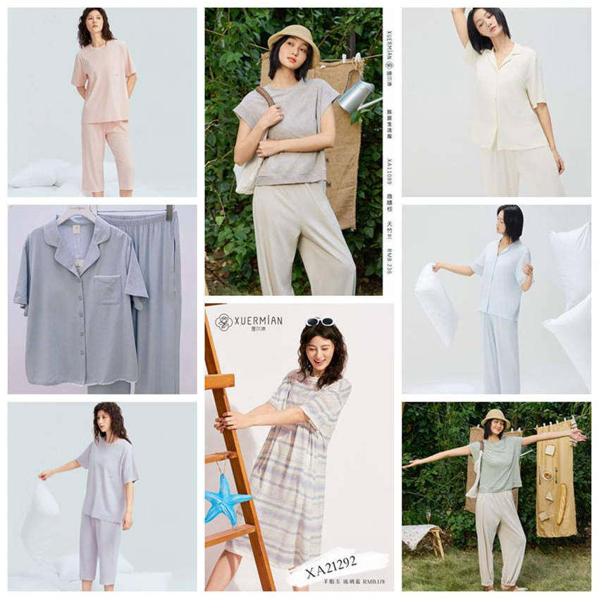 雪尔绵睡衣女2025夏季新款纯棉莫代尔棉睡裙韩版可爱家居服可外穿