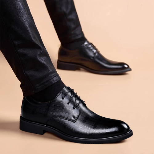 内增高皮鞋男款大码夏季透气