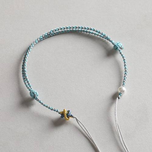 手工编织手绳高档平安扣手链绳半成品diy穿珠黄金女男好运送礼物